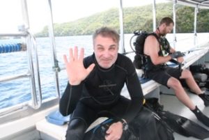 getting ready for a dive in palau with bentprop.org