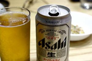 asahi beer and sushi in palau