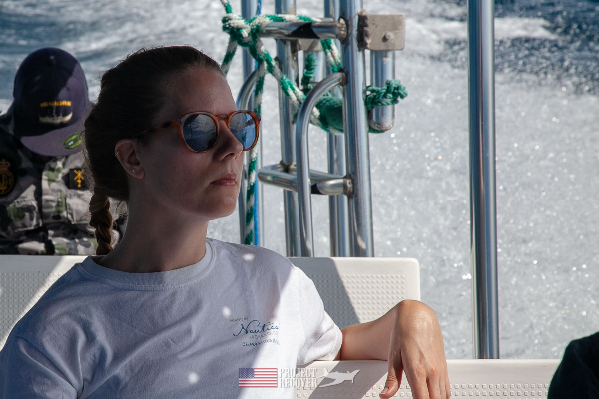 Megan Lickliter-Mundon, Ph.D., has been co-leading Project Recover surveys for 3 years. She is an archaeologist who specializes in underwater aircraft sites.
