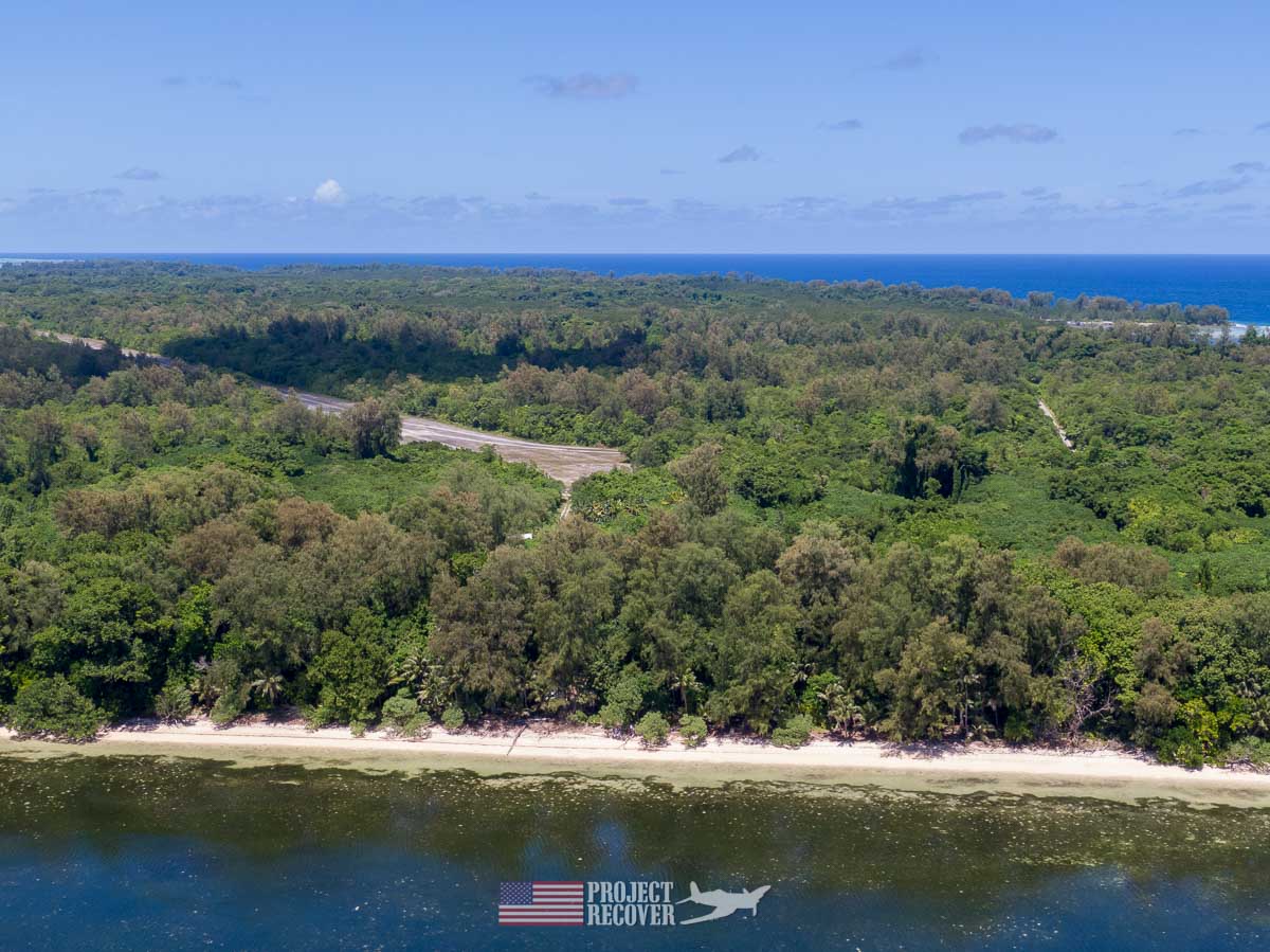 Aerial photo of Orange Beach, Peleliu.