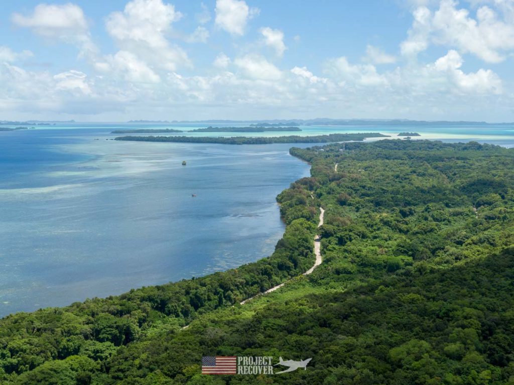 Aerial view of Peleliu Island, Palau