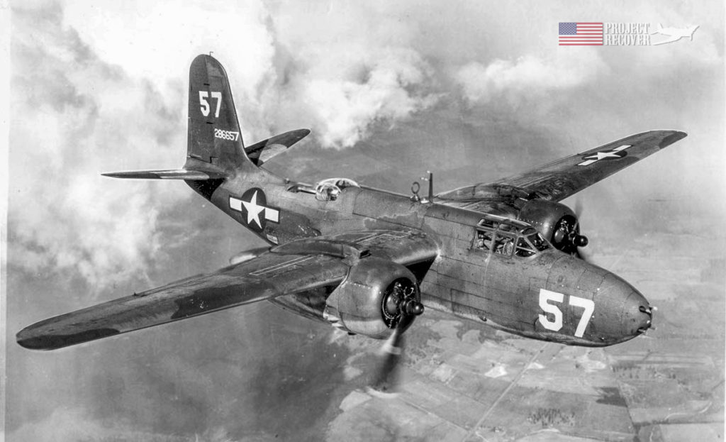 a Douglas A-20G Havoc in flight during WWII - Project Recover is committed to bringing the MIA’s home.