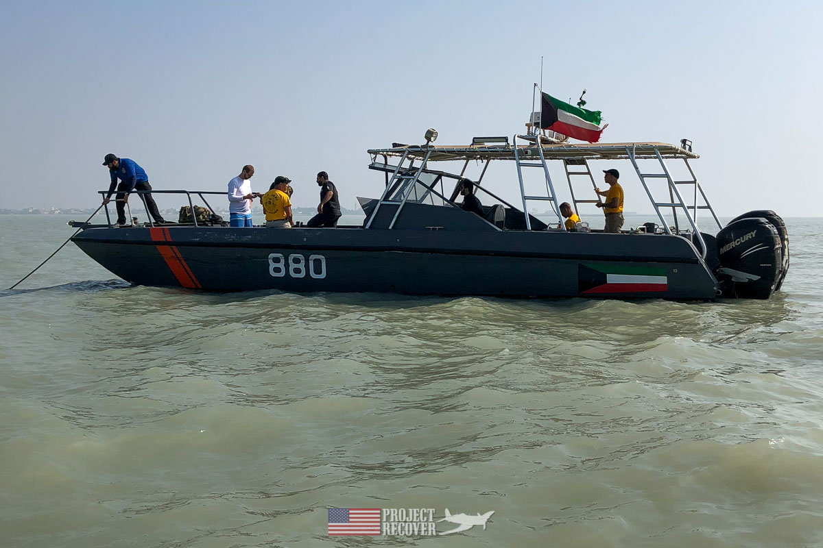 This is the small chartered boat Project Recover used to search for A-6E wreckage off Kuwait. Photo Credit: UDEL/Project Recover