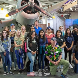 students aboard USS Midway