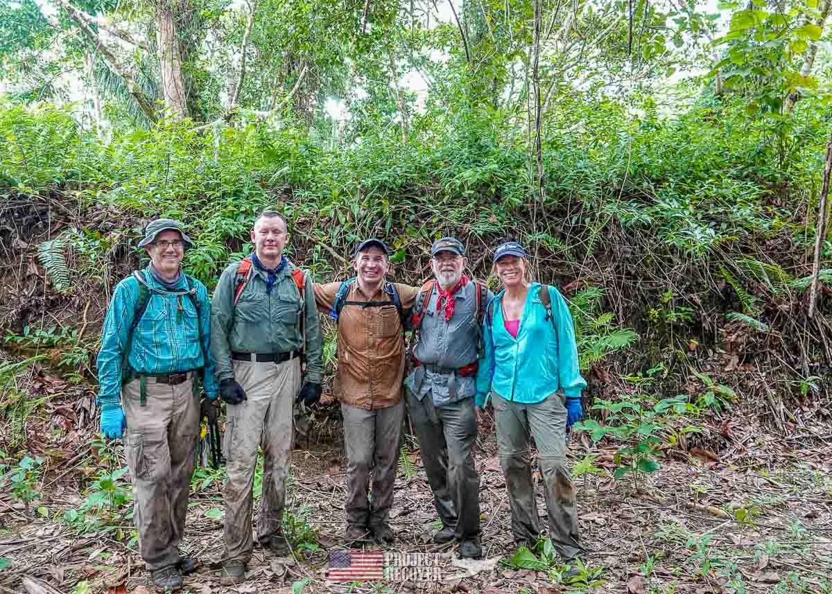 group photo after hiking in palau jungle