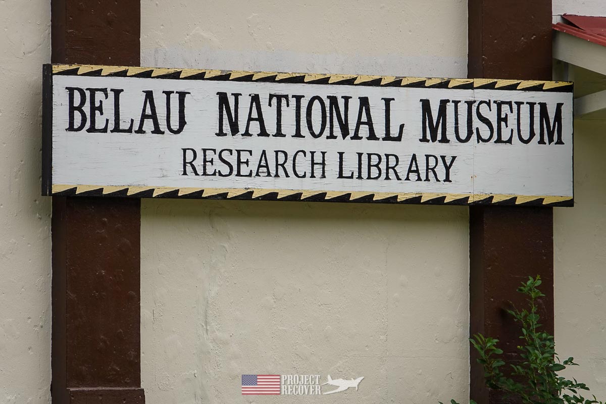 the sign for the belau national museum