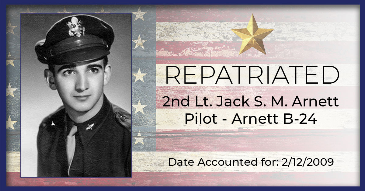 2nd Lt.Jack S. M. Arnett Repatriated